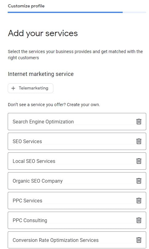 google my business optimization service add categories