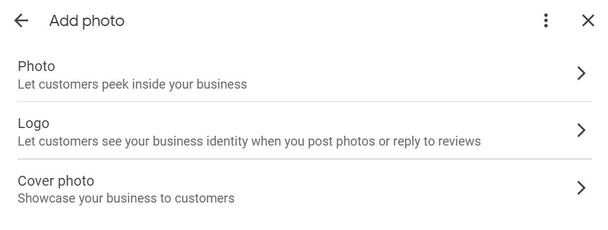 adding google my business image size